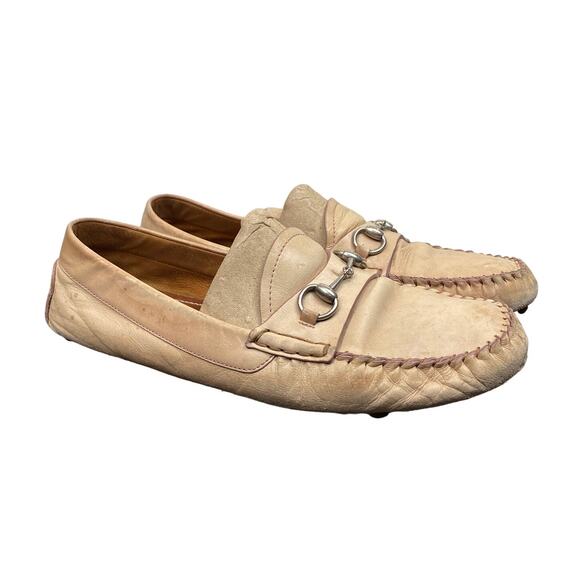 Gucci Horsebit Leather Driver Loafers Shoes Women's 38.5 US 8 - Picture 1 of 14